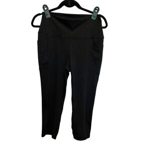 Spyder Active Leggings Black Pants Stretch Pockets Womens Medium L
